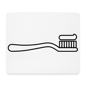 Zahnbürste, Zahnarzt, Zähne putzen - Mousepad (Querformat) - Weiß - Vorne