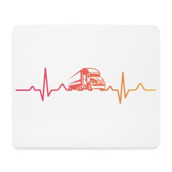 Trucker Sunset Heartbeat Trucker - Mousepad (Querformat) - Weiß - Vorne