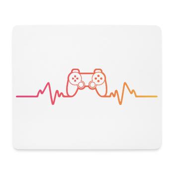 Gamer Sunset Heartbeat Gaming - Mousepad (Querformat) - Weiß - Vorne