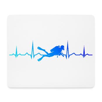 Geschenkidee für einen Freediver mit Gerätetauchen - Mousepad (Querformat) - Weiß - Vorne