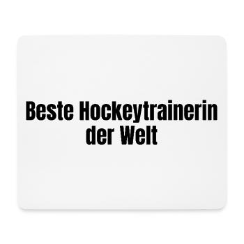 Beste Hockeytrainerin der Welt Hockey Geschenk - Mousepad (Querformat) - Weiß - Vorne