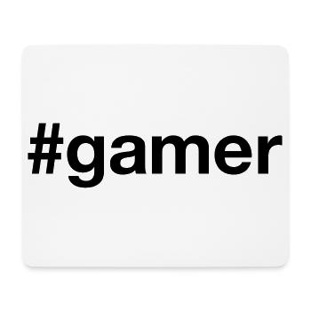 GAMER Gambler Hashtag - Mouse Pad (horizontal) - white - Front