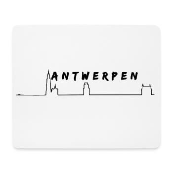 Antwerpener Skyline - Mousepad (Querformat) - Weiß - Vorne