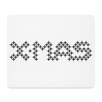 Icône de Noël Pixel icône Neige Motif de neige - Tapis de souris (format paysage) - blanc - Devant