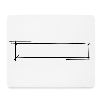 Cadre décoratif. Modèle de bannière / badge nominatif. - Tapis de souris (format paysage) - blanc - Devant