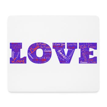 LOVE - Tapis de souris (format paysage) - blanc - Devant