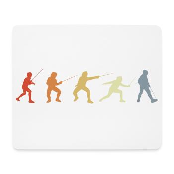 Fencer positions - Mouse Pad (horizontal) - white - Front