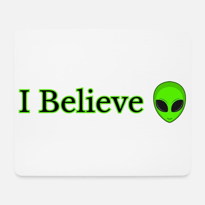 I Believe Alien Druck - Mousepad (Querformat) - Weiß