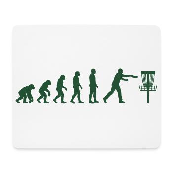 Disc Golf Evolution Funny Disc Golfer Flying Disc - Mouse Pad (horizontal) - white - Front