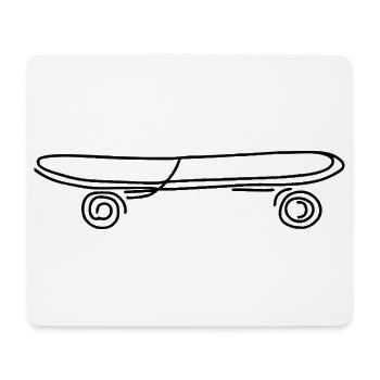 Skateboard - Tapis de souris (format paysage) - blanc - Devant