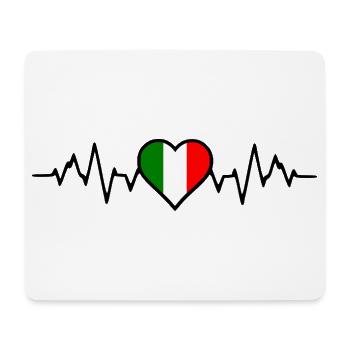 Italien Herzschlag - Mousepad (Querformat) - Weiß - Vorne