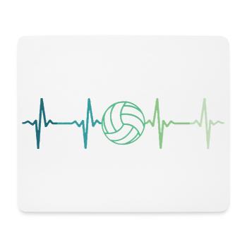 Volleyball heartbeat volleyball volleyball player - Mouse Pad (horizontal) - white - Front