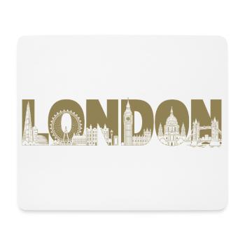 Londres Royaume-Uni, Angleterre Silhouette - Tapis de souris (format paysage) - blanc - Devant