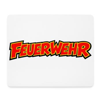 Feuerwehr Comic Schriftzug - Mousepad (Querformat) - Weiß - Vorne