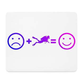 Geschenkidee für eine Freediverin mit Apnoetauchen - Mousepad (Querformat) - Weiß - Vorne