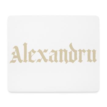 Monogramme gothique d’Alexandru - Tapis de souris (format paysage) - blanc - Devant