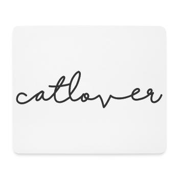 Écriture Catlover - Tapis de souris (format paysage) - blanc - Devant