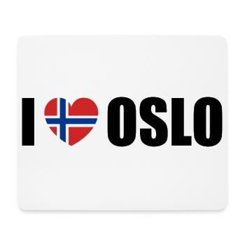 I love Oslo Norwegen - Mousepad (Querformat) - Weiß - Vorne