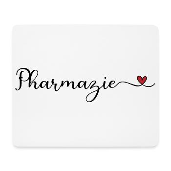 Pharmazie Design mit Herz - Mousepad (Querformat) - Weiß - Vorne