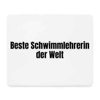 Beste Schwimmlehrerin der Welt Schwimmen Geschenk - Mousepad (Querformat) - Weiß - Vorne