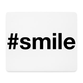SMILE Hashtag Lachen Lächeln - Mousepad (Querformat) - Weiß - Vorne
