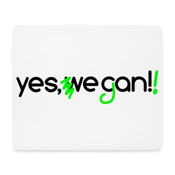 yes vegan - Tapis de souris (format paysage) - blanc - Devant
