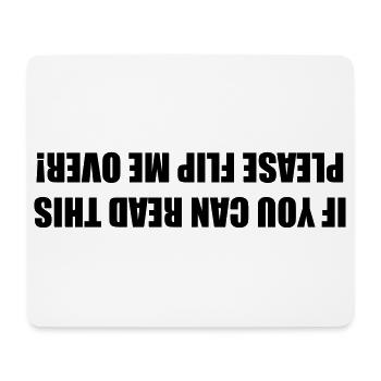 If you can read this, please turn me around # - Mouse Pad (horizontal) - white - Front