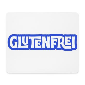 Glutenfrei Logo Blau Statement - Mousepad (Querformat) - Weiß - Vorne