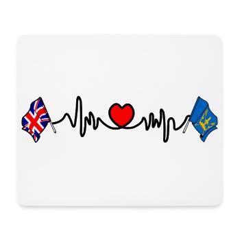 Suffolk & Great Britain Heartbeat - Mousepad (Querformat) - Weiß - Vorne
