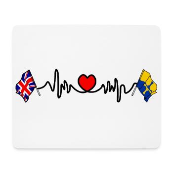 Herzfrequenz in Durham & UK - Mousepad (Querformat) - Weiß - Vorne