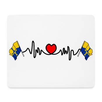Durham-Flagge mit Herzschlag - Mousepad (Querformat) - Weiß - Vorne