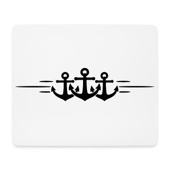 Anchor Symbol Line - Mouse Pad (horizontal) - white - Front