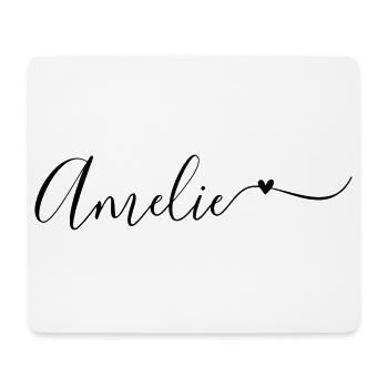 Amelie Last Name First Name Decorative - Mouse Pad (horizontal) - white - Front
