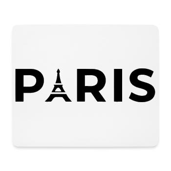 Pariser Eiffelturm Schwarzes Souvenir Frankreich - Mousepad (Querformat) - Weiß - Vorne