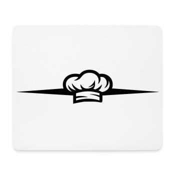 Chef's Hat Symbol Chef Line - Mouse Pad (horizontal) - white - Front