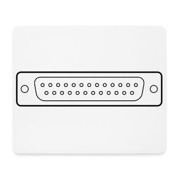 DB 25 Connector Parallel, Printer - Mouse Pad (horizontal) - white - Front