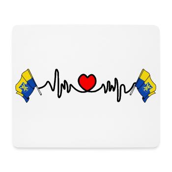 Herzschlag Zandvoort - Mousepad (Querformat) - Weiß - Vorne