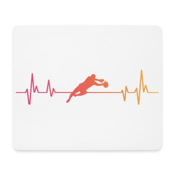 Fußball-Torwart Sunset Torwart - Mousepad (Querformat) - Weiß - Vorne