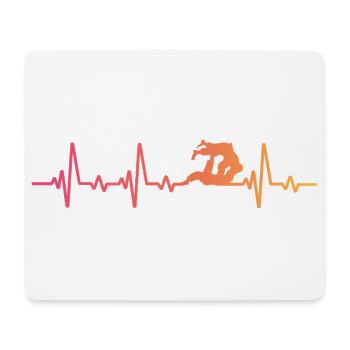 Jiu Jitsu Sonnenuntergang Herzschlag Jiu-jitsu - Mousepad (Querformat) - Weiß - Vorne