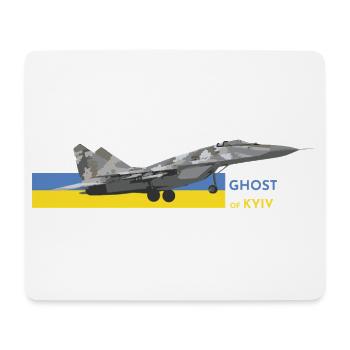 UKRAINE: Ghost Of Kyiv Fighter Jet - Mouse Pad (horizontal) - white - Front