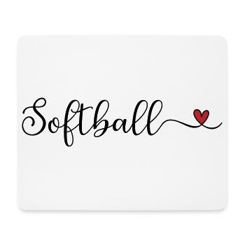 Softball - Mousepad (Querformat) - Weiß - Vorne