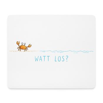 Watt Los Krabbe Maritim Nordsee Plattdeutsch  - Mousepad (Querformat) - Weiß - Vorne