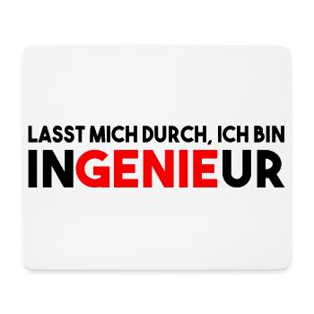 Genie Ingenieur - Mousepad (Querformat) - Weiß - Vorne