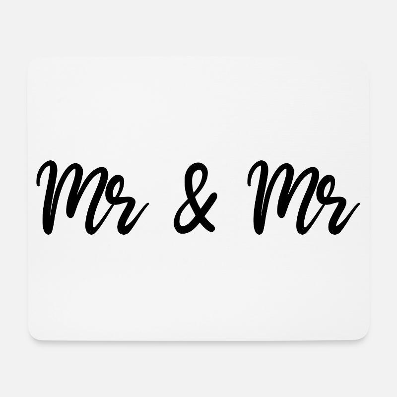 Mr & Mr - Mouse Pad (horizontal) - white