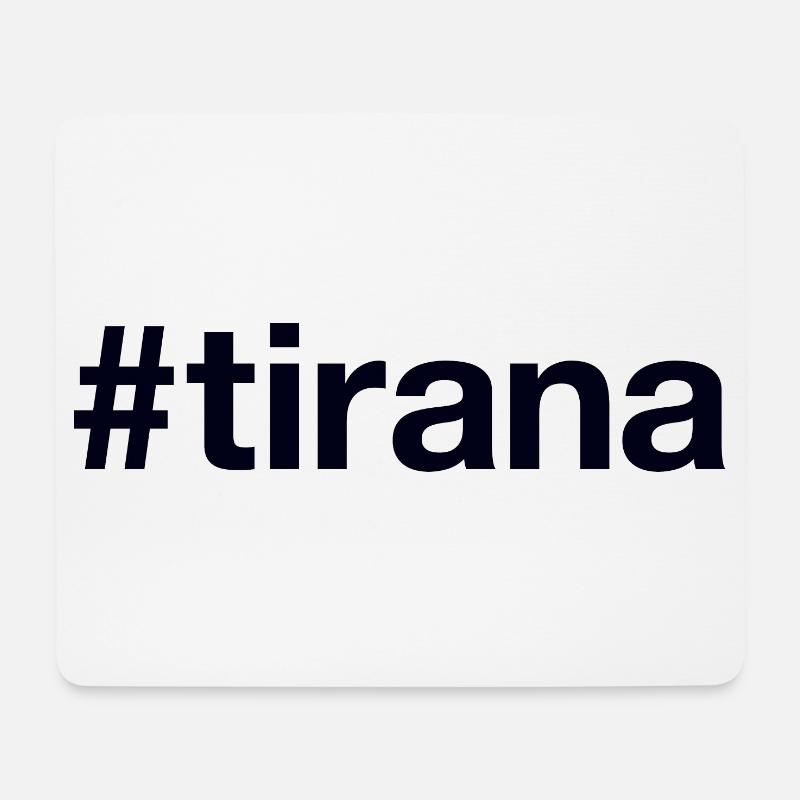 TIRANA Hashtag - Mousepad (Querformat) - Weiß