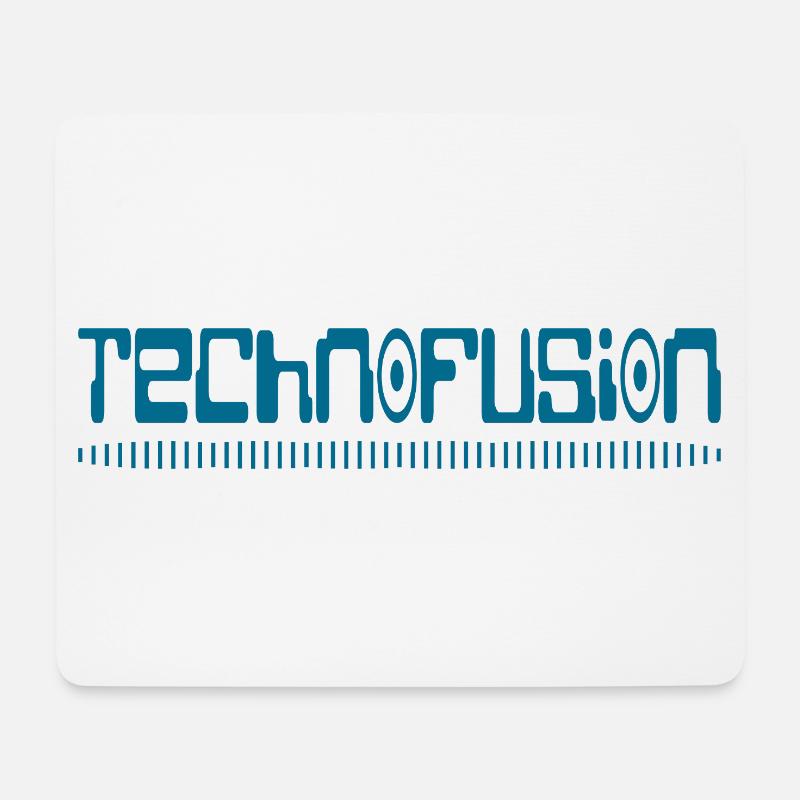 Techno Fusion - Tapis de souris (format paysage) - blanc
