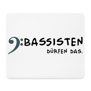 Les bassistes sont autorisés à - Tapis de souris (format paysage) - blanc - Devant