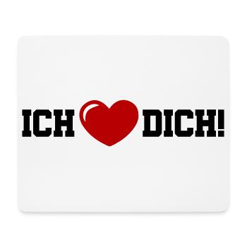 I love you heart - Mouse Pad (horizontal) - white - Front