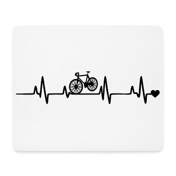 Bicycle heartbeat - Mouse Pad (horizontal) - white - Front