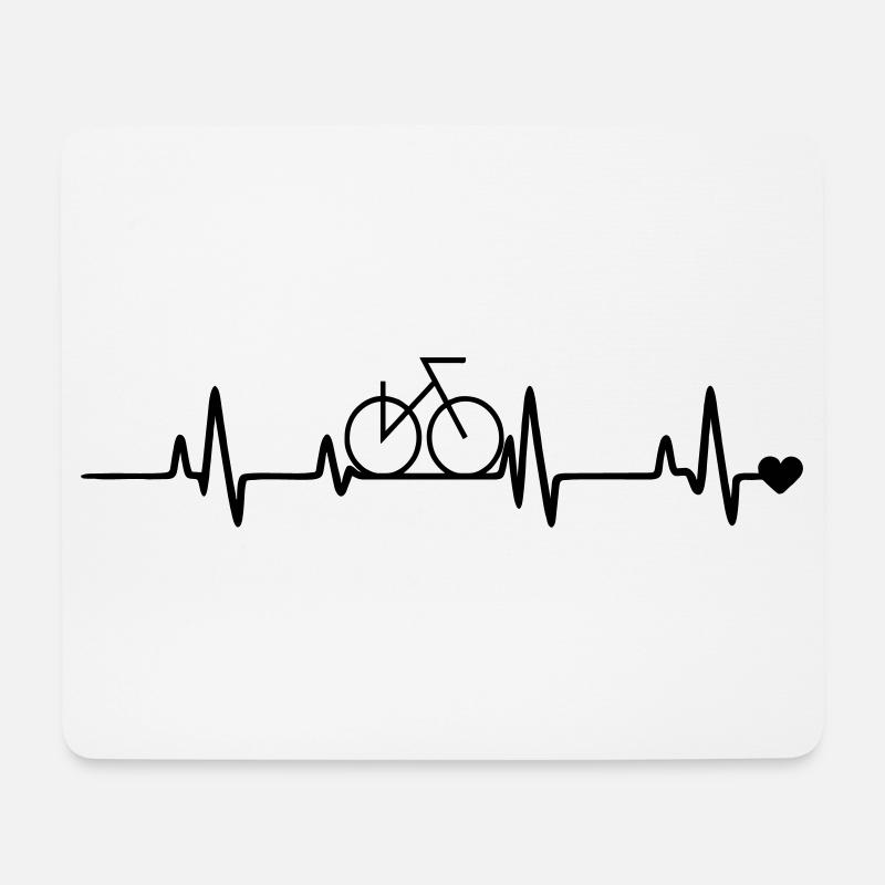  Fahrrad Radfahrer  - Mousepad (Querformat) - Weiß